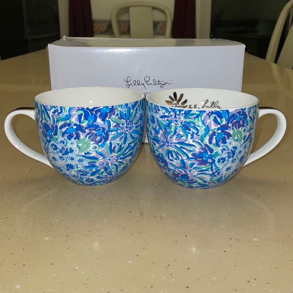 Lilly Pulitzer Set of Ceramic Mugs